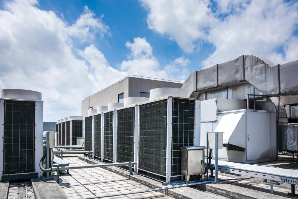 HVAC system on roof